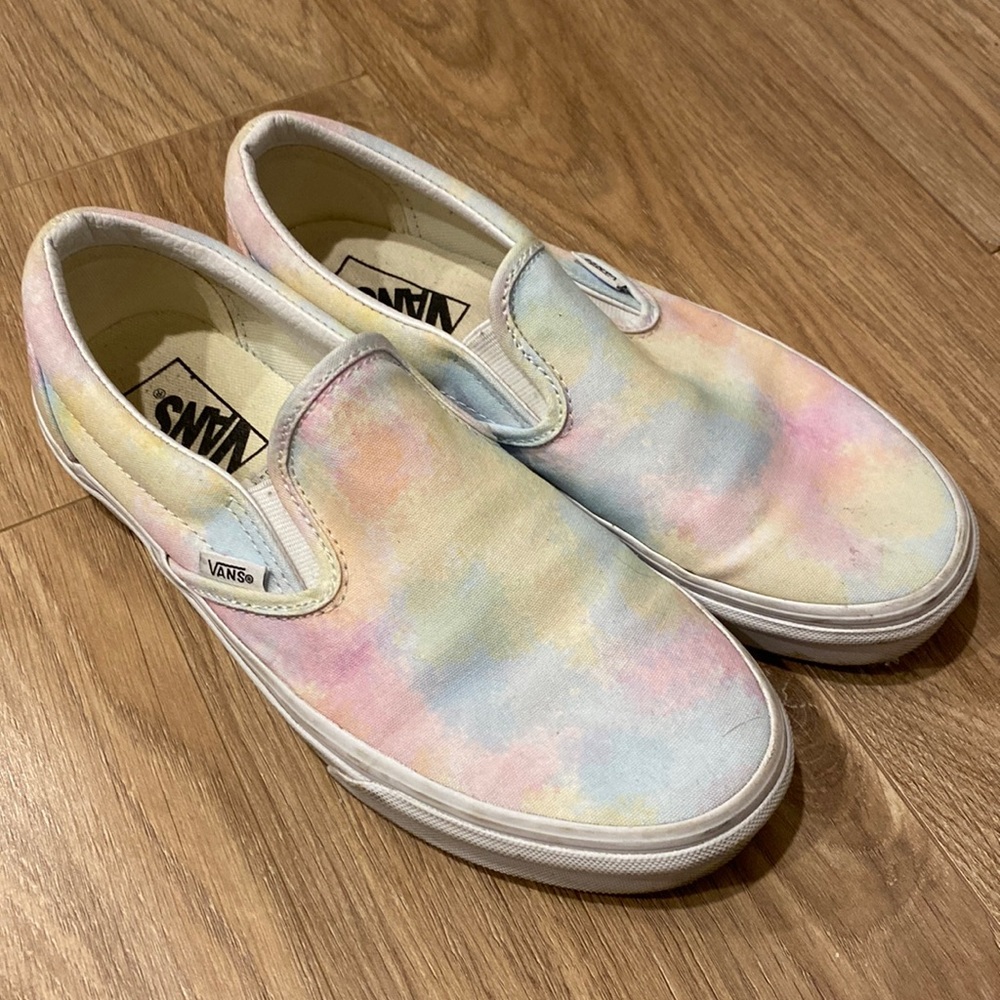 Tie Dye Vans Slip Ons
